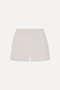 Women's Beige Linen Shorts Skirt - 2