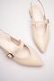 Women's Beige Patent Leather 2cm Short Heeled Casual Shoes Tr23Ms03B - 5