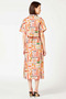 Women's Plus Size Ethnic Pattern Short Sleeve Stand Collar 100% Cotton Long Beach Shirt Skirt Set Casual - 5