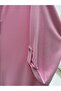 Plus Size V-Neck Buckle Detailed Asymmetrical Cut Capri Sleeve Comfortable Fit Loose Women's Blouse - 5