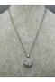 26Kly68 - Steel Big Stone Heart Necklace