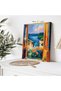 Set of 4 Framed Vibrant Open Window Landscape Wall Art, 8x10 Inches Nature Scene Canvas Prints, - 3