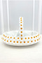 White Bridal Basket, Velvet with Daisy Decorations, Henna Engagement Wedding Promise Circumcision - 3