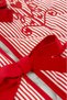 Red and White Striped Quilted Vest White T-Shirt White Skirt Girls' Three-Piece Set - 5