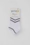 Boys' Sports Booties Socks with Stripe Detail, Ages 5-12, White - 2