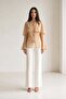 Camel cape button and sleeve detailed blouse - 3
