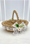 Promise Engagement Wedding Henna Bridal Basket and Tray Daisy Wedding Sunnah Bride Gift Decorative Wicker Jute - 7