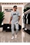 Unisex Wide-Let T-Shirt and Sweatpants Set with Mountain View Print