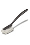 Grey Dish Brush – Ergonomic Kitchen Scrub Brush with Semi-Rigid Bristles with Hook Handle