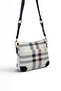 White - Navy Blue Plaid Women's Crossbody Bag Sp1110 - 4