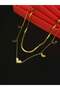 316l steel gold color two chain necklace - 2