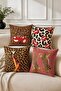 Leopard Pattern Popular 4-Piece Throw Pillow Cover, Tiger Pattern Maximalist Modern Sofa Living Room Garden Terrace Balcony Decor Home Decoration - 2