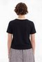 Women's 100% cotton t-shirt with applique horse embroidery detail on the front - 3