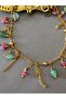 Natural Stone Pendant Bracelet with Steel Chain - 3