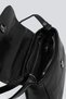 Women's Black Mini Luxury Genuine Leather Flap Crossbody Shoulder Bag - 6