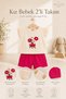 Baby Girl Set Kids - Floral Embroidered Ruffle Sleeves - Summer Shorts Set - 2