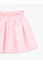 Viscose Blended Cotton Gipe Detailed A-Line High Waist Pleated Skirt - 3