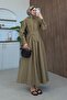 Vienna Belted Dress Oil Green - 3
