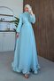 Grass Green Evening Dress Baby Blue - 4