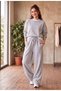 2-Piece Women's Sweatpants (Black & Gray) Oversize Baggy Sweatpants Wide Leg Hijab Set - 3