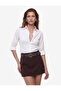 Cotton Slim Fit Folded Sleeve Embroidered Long Sleeve Poplin Shirt - 3