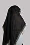 Black Prayer Hijab Scarf Cut Fiber Laced 202211_01 - 4