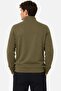 High Neck Zip-Up Print Unisex Sweatshirt Zippered High Collar Cotton Sweatshirt Green - 2