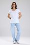 Women's Oversize Knitted Fabric Basic T-Shirt - 6