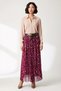 Women's Maxi Skirt Chiffon Textured Wrinkled Pattern Belted Lined Casual Daily Cut Modern Stylish Comfortable - 4