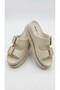 Double Buckle Women's Gold Buckle Eva Lightweight Soft Thick Sole Slippers - 3