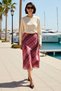 Women's Midi Skirt Plaid Pattern A-Line Cut Regular Waist Lined Tulle Knitted Casual Comfortable Daily Modern - 3
