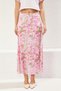 Women's A-Line Midi Skirt Floral Patterned Satin Fabric Elastic Waist Comfortable Cut Daily Wear Modern Stylish - 4