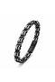 Double Black-White 4mm King Model Steel Chain Men's Bracelet – with Steel Lock - 21 cm - 5