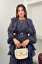 Tencel Modal Fabric Flounce and Belted Blouse and Trouser Set 080 - 4