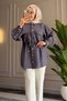 9102 - Stylish Comfortable Woven Women's Shirt with Button and Waist Tie Detail - 7