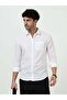 Classic White Cotton Linen Solid Full Sleeve Shirt - 2
