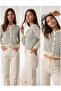 Women's Polka Dot Buttoned Knitwear Cardigan - 6