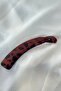 Brown Leopard Pattern Mica Banana Hair Clip - Flexible and Durable Hair Accessory - 2