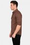 Dark Brown Slim Fit Lycra Sports Shirt – Cotton Men's Shirt with Plus Size Options 2300421 - 2