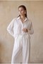 Viscose Voile Embroidery Detailed Women's Pajama Set - Lx.26222 Ivory - 4