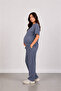 Women's Loose Summer Short Sleeve Maternity Track Suit Set - 2