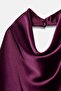 Women's Backless Degaje Collar Blouse - 6
