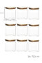 5-3 Bamboo Vacuum Lid Square Borosilicate Glass 9-Piece Jar Set Storage Container 750ml 7.5X15Cm - 5