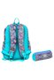 School Backpack and Pencil Case Set - Pastel Colored Butterfly Patterned Girls' Setygn33206C - 3