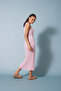 Fi̇ti̇lli̇ V-Neck Tricot Maxi Dress Pink - 2