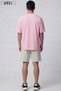 Plus Size Unisex Oversize T-Shirt Gray Shorts Set - 2