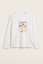 Women's Long Sleeve T-Shirt Salud Picnic Printed White – Flexible Fabric, Comfortable Fit, Crew Neck