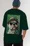 For Dog Lovers 67 Back Dog Print Green Oversize T-Shirt 100% Cotton Unisex Dog Lover Premium Design - 7