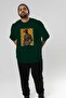For Dog Lovers 36 Front Dog Printed Green Oversize T-Shirt 100% Cotton Unisex Dog Lover Premium Design - 7