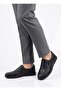 Men's Black Faux Leather Laceless Elastic Comfort Casual Daily Shoes ⁠   20131